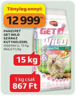 Auchan Panzi Pet Get Wild Száraz Kutyaeledel ajánlat