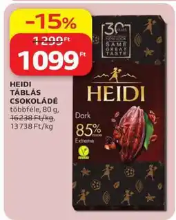 Auchan HEIDI TÁBLÁS CSOKOLÁDÉ ajánlat