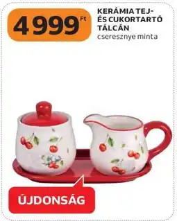 Auchan Kerámia tej- és cukortartó tálcán ajánlat