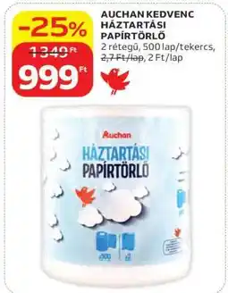 Auchan AUCHAN KEDVENC HÁZTARTÁSI PAPÍRTÖRLŐ ajánlat