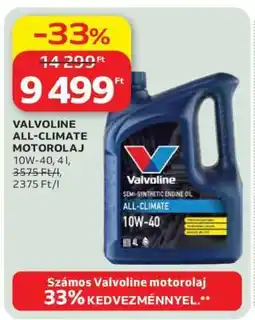 Auchan Valvoline All-Climate Motorolaj ajánlat