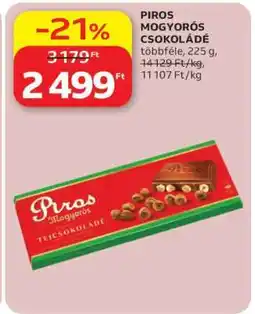 Auchan Piros Mogyorós Csokoládé ajánlat