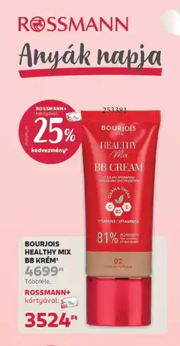 Rossmann BOURJOIS HEALTHY MIX BB KRÉM¹ ajánlat
