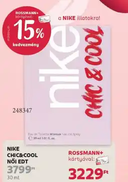 Rossmann NIKE CHIC&COOL NŐI EDT ajánlat