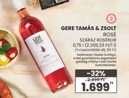 Spar Gere Tamás & Zsolt Rosé ajánlat