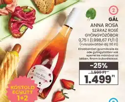 Spar GÁL ANNA ROSA SZÁRAZ ROSÉ GYÖNGYÖZŐBOR ajánlat