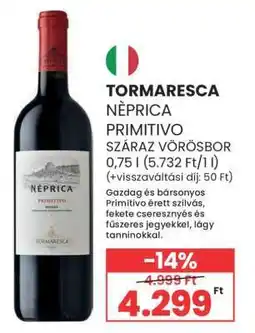 Spar Tormaresca Neprica Primitivo ajánlat