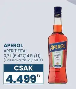 Spar Aperol aperitifital ajánlat
