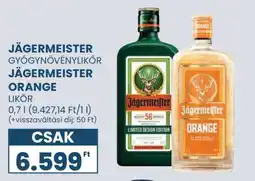 Spar Jägermeister Gyógynövénylikőr / Jägermeister Orange ajánlat