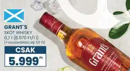 Spar GRANT'S Skót whisky ajánlat
