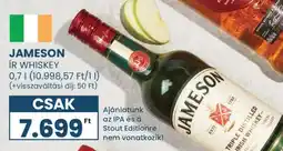 Spar JAMESON Ír whiskey ajánlat