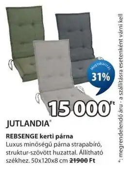 JYSK JUTLANDIA REBSENGE kerti párna ajánlat