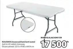 JYSK KULESKOG összecsukható kerti asztal ajánlat