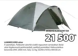 JYSK LAMMEFJORD sátor ajánlat