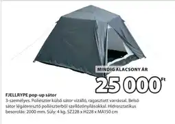 JYSK FJELLRYPE pop-up sátor ajánlat