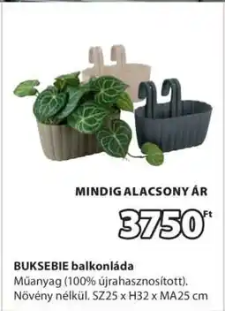 JYSK BUKSEBIE balkonláda ajánlat