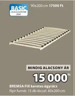 JYSK BREMSA FIX keretes ágyrács ajánlat