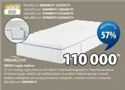 JYSK DREAMZONE DRIVA rugós matrac ajánlat
