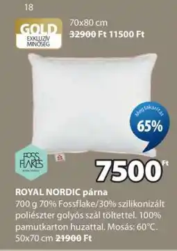 JYSK ROYAL NORDIC párna ajánlat