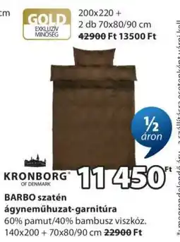JYSK BARBO szatén ágyneműhuzat-garnitúra ajánlat