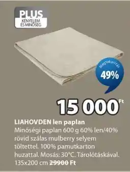 JYSK LIAHOVDEN len paplan ajánlat