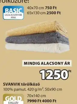 JYSK SVANVIK törölköző ajánlat