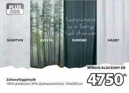 JYSK ZUHANYFÜGGÖNYÖK ajánlat