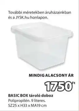 JYSK BASIC BOX tároló doboz ajánlat