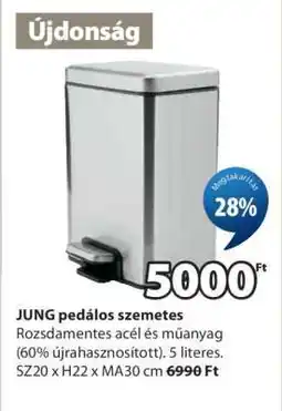 JYSK JUNG pedálos szemetes ajánlat