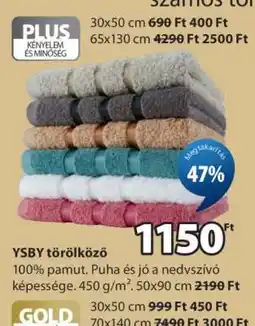 JYSK YSBY törölköző ajánlat