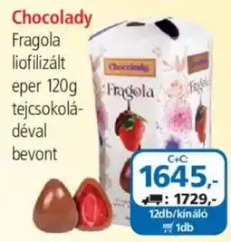 ÁRKLUB Chocolady Fragola liofilizált eper ajánlat