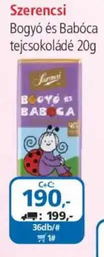 ÁRKLUB Szerencsi Bogyó és Babóca tejcsokoládé ajánlat