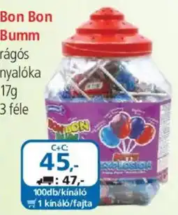 ÁRKLUB Bon Bon Bumm rágós nyalóka ajánlat