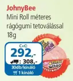 ÁRKLUB JohnyBee Mini Roll méteres rágógumi ajánlat