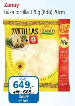 ÁRKLUB Zanuy búza tortilla ajánlat