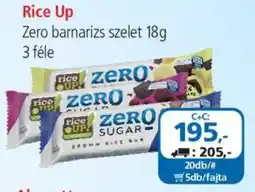 ÁRKLUB Rice Up Zero barnarizs szelet ajánlat