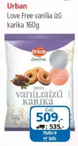 ÁRKLUB Urban Love Free vanília ízű karika ajánlat