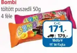 ÁRKLUB Bombi töltött puszedli ajánlat