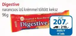 ÁRKLUB Digestive narancsos ízű krémmel töltött keksz ajánlat