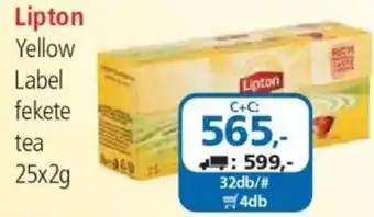 ÁRKLUB Lipton Yellow Label fekete tea ajánlat