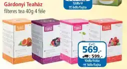ÁRKLUB Gárdonyi Teaház filteres tea ajánlat