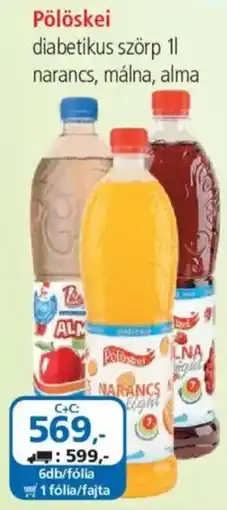 ÁRKLUB Pölöskei diabetikus szörp ajánlat