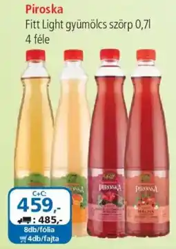 ÁRKLUB Piroska Fitt Light gyümölcs szörp ajánlat