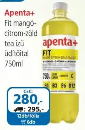 ÁRKLUB Apenta+ Fit mangó-citrom-zöld tea ízű üdítőital ajánlat