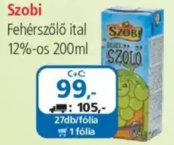 ÁRKLUB Szobi Fehérszőlő ital ajánlat