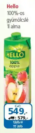 ÁRKLUB Hello 100%-os gyümölcslé ajánlat