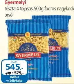 ÁRKLUB Gyermelyi tészta 4 tojásos fodros nagykocka orsó ajánlat