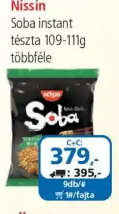 ÁRKLUB Nissin Soba instant tészta ajánlat