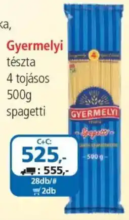 ÁRKLUB Gyermelyi tészta spagetti ajánlat