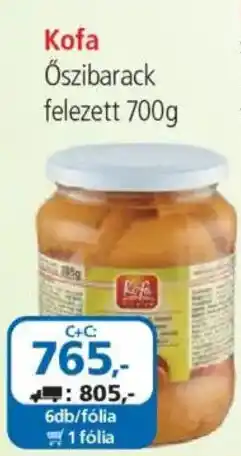 ÁRKLUB Kofa Őszibarack felezett ajánlat